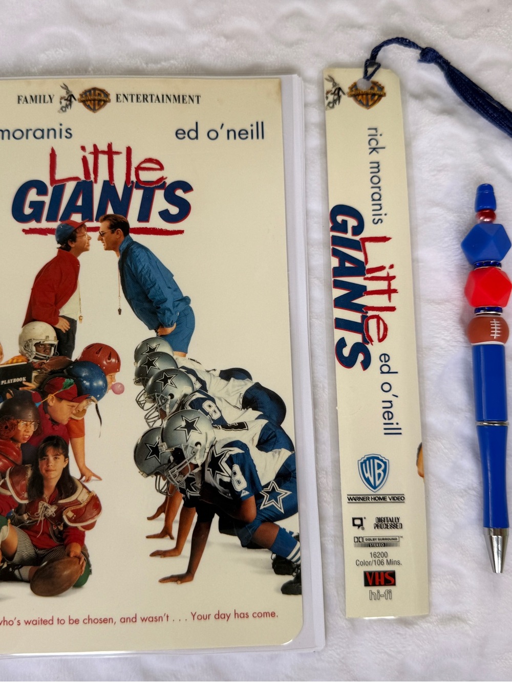 Up-cycled Little Giants VHS notebook bundle